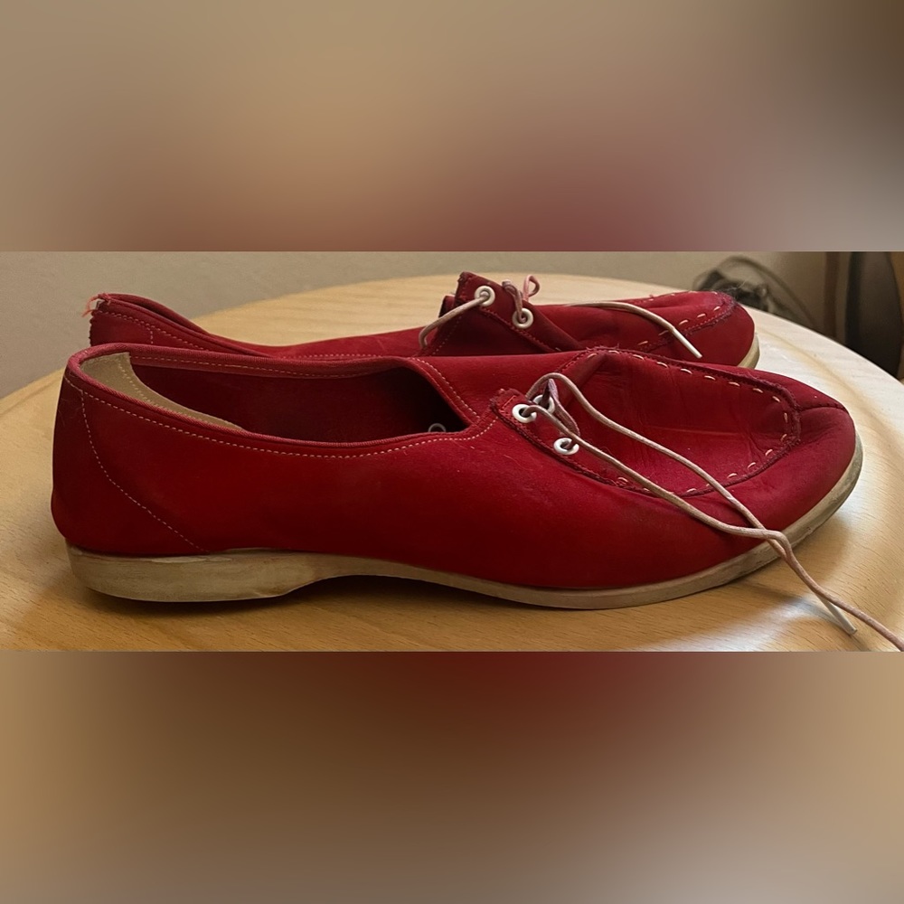 Retro Vintage 1960s Red Suede Brunswick Bowling Shoes Women’s size 7